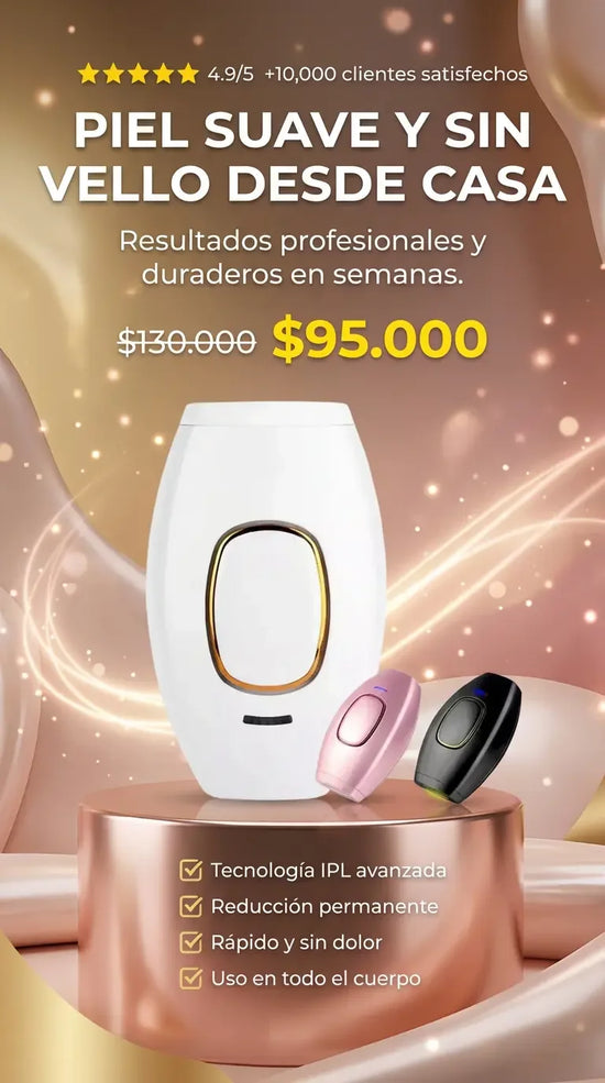 "Depiladora Láser IPL Permanente - Elimina el Vello sin Dolor en Casa". stylo y moda MIA